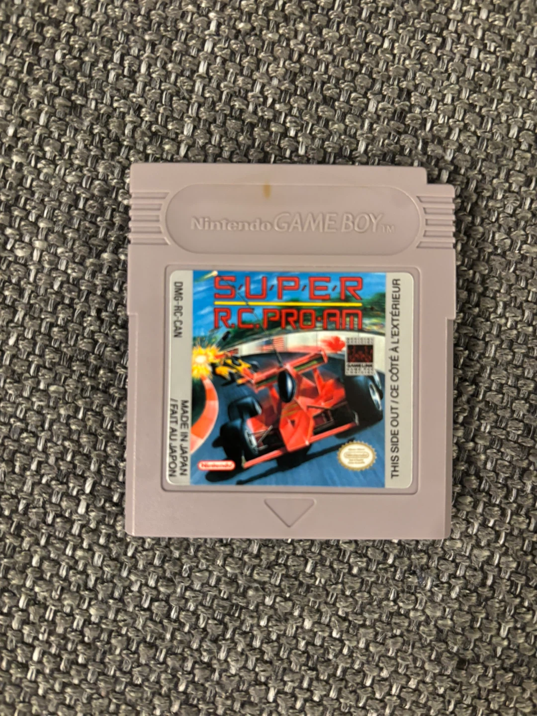 Original Gameboy Super RC Pro Am game (1991)