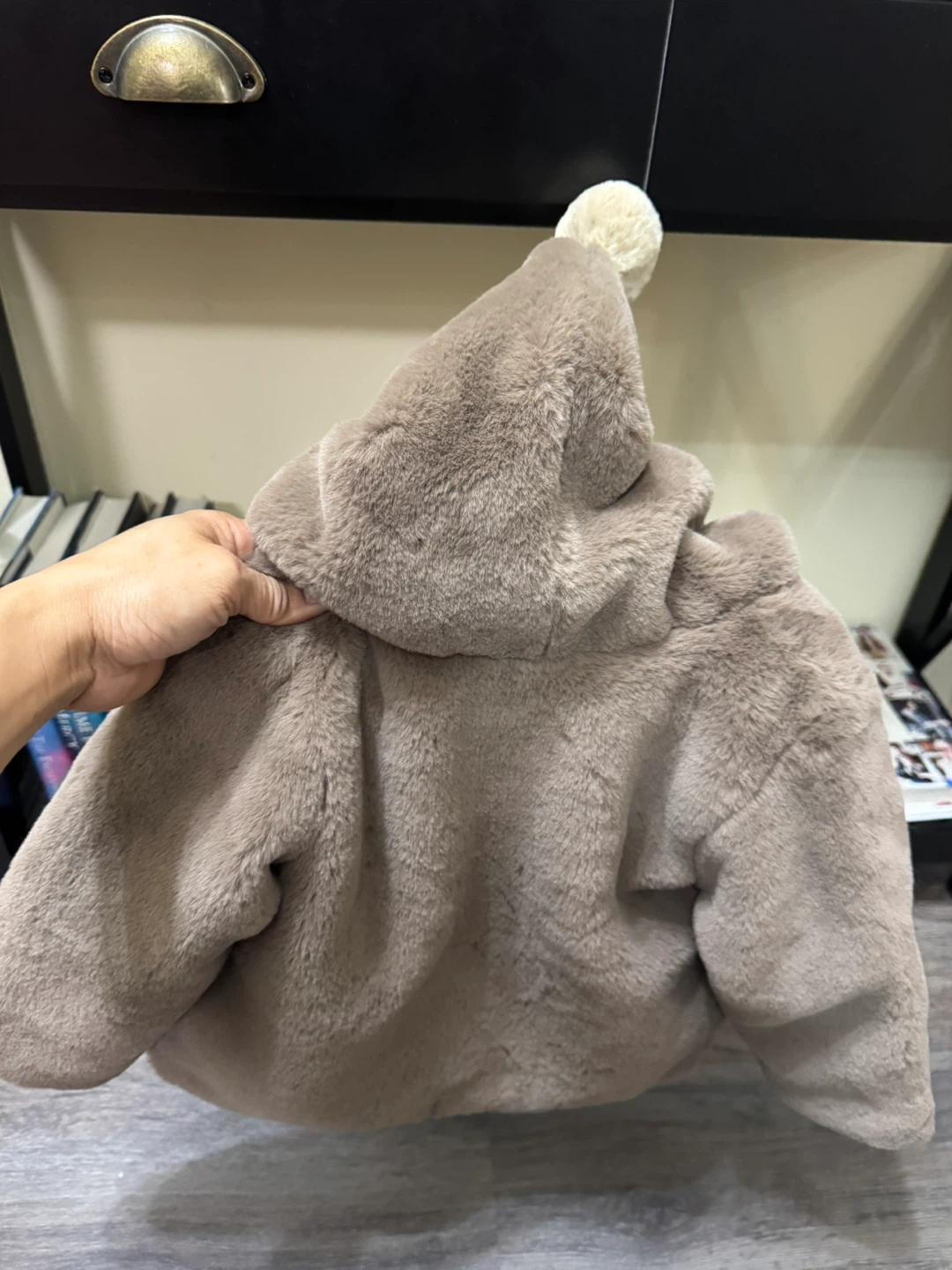 Zara Baby Faux Fur Fox Hooded Jacket - 18/24 Months - photo 3
