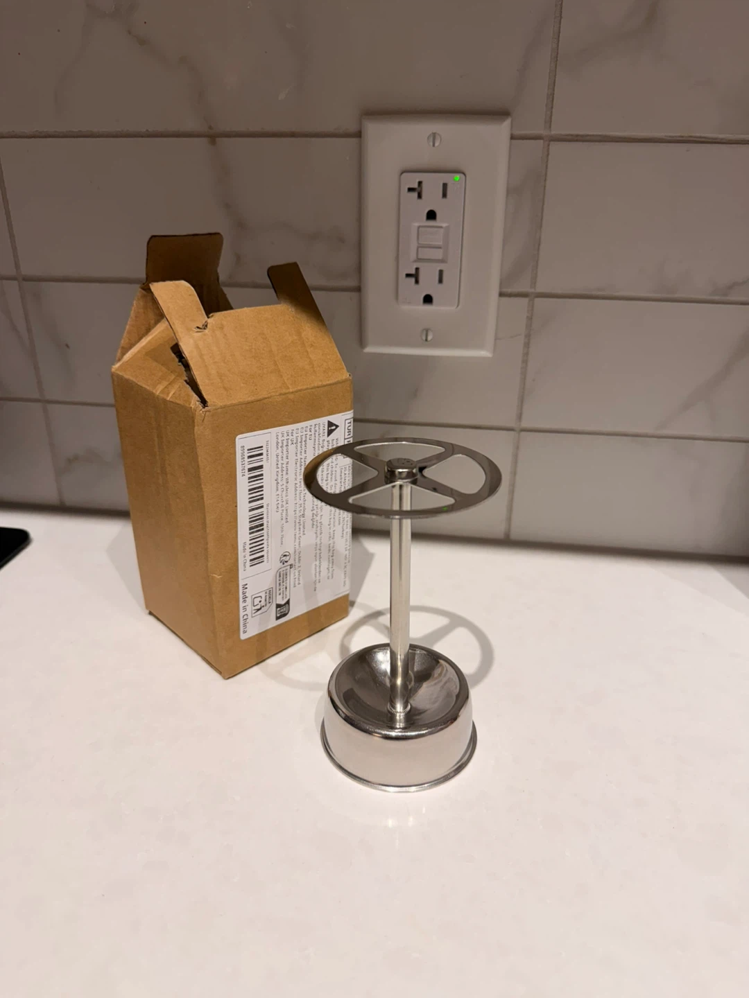 Metal tooth brush toothpaste paste holder stand