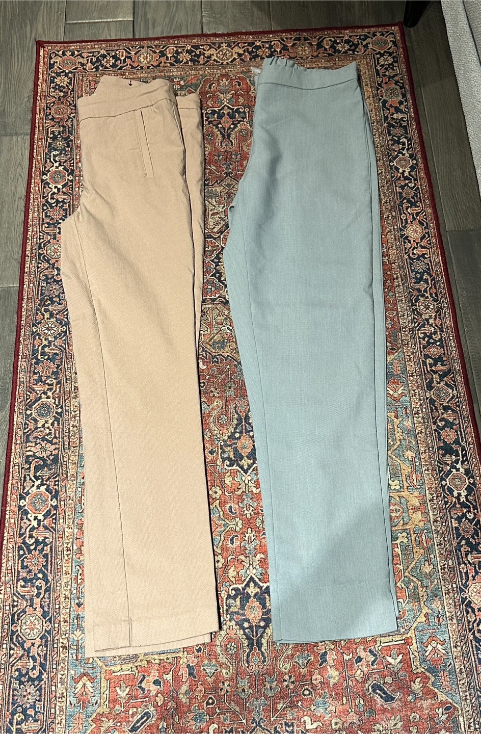 Two Pairs of Pants - Pale Pink  and Blue/Grey