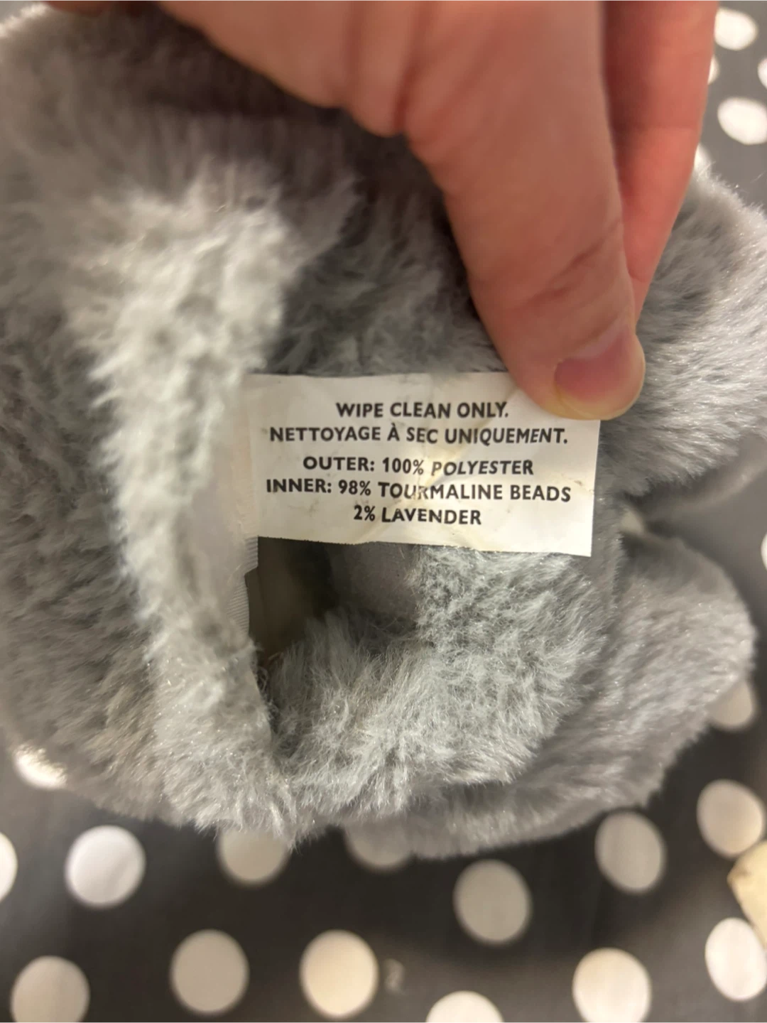 Grey Elephant Heatable Plush Toy with Lavender - photo 5