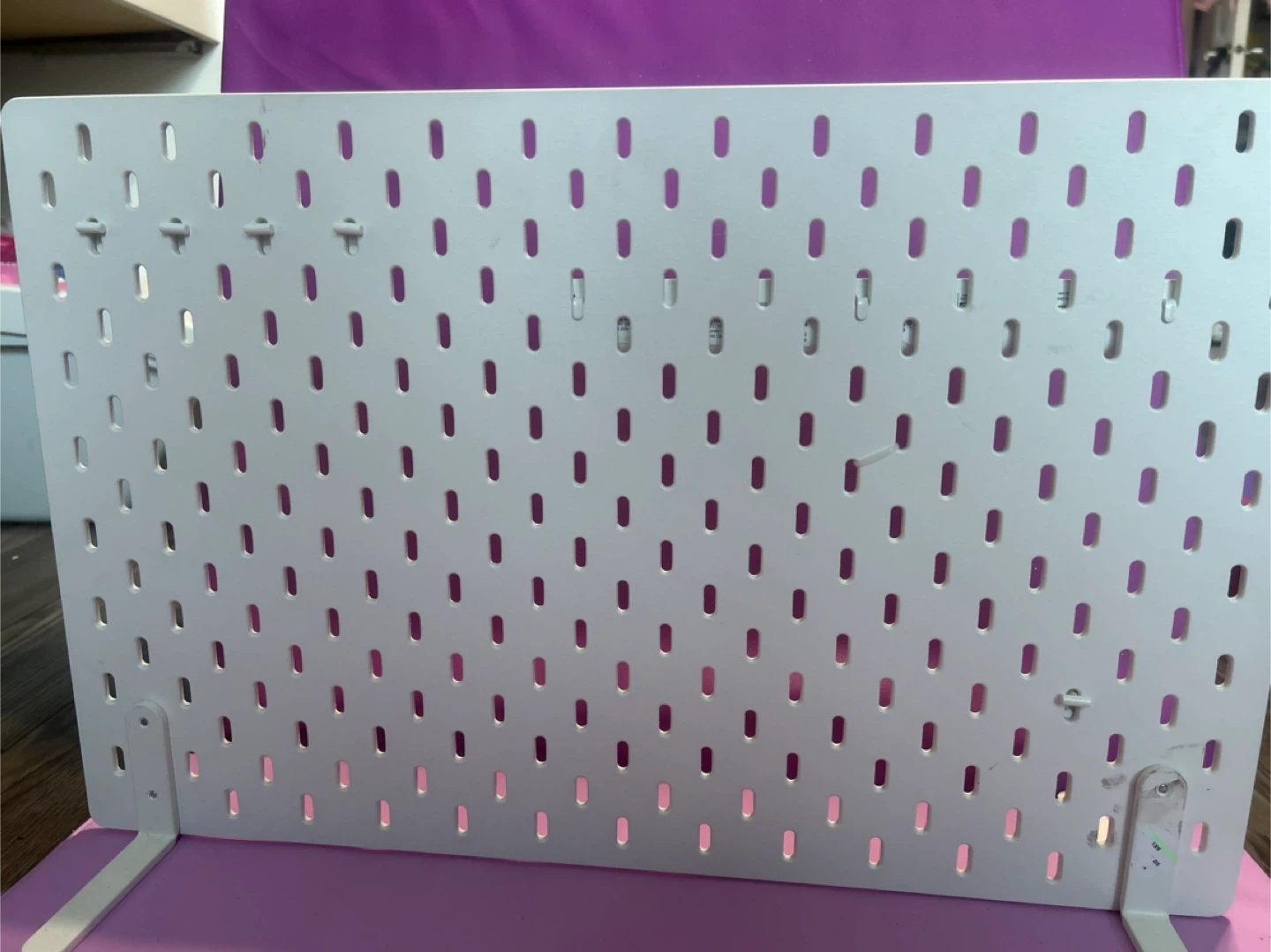 White Pegboard with Stand