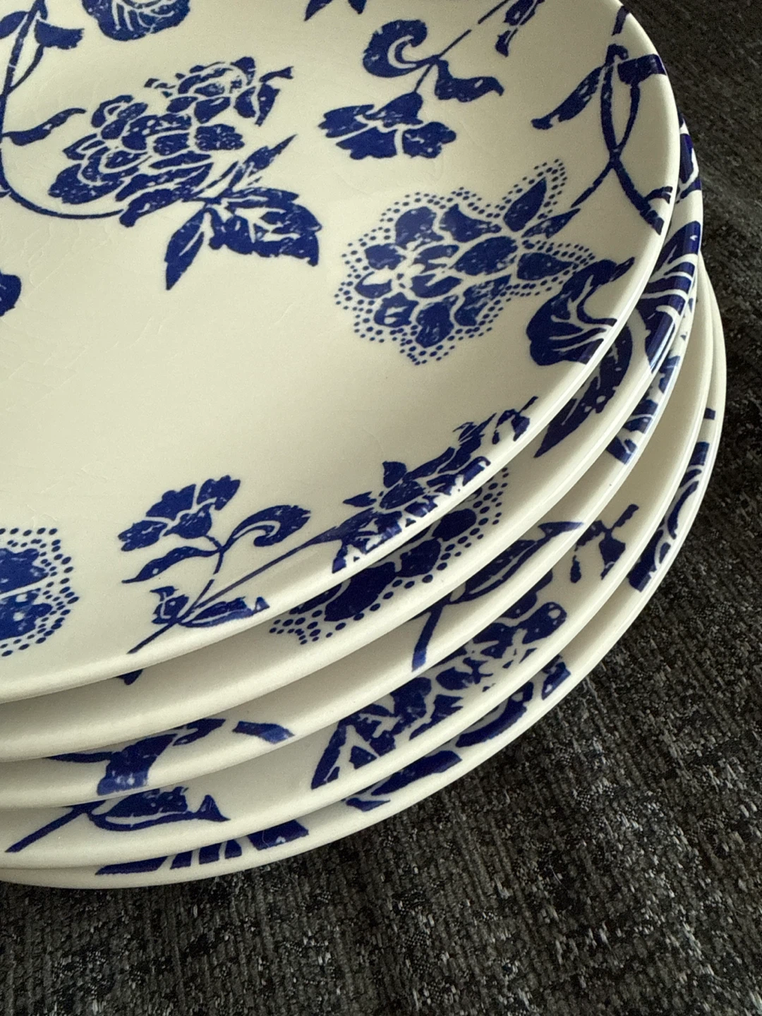 Pier 1 Batik Blue Floral Dinner Plates (Set of 5) - photo 2