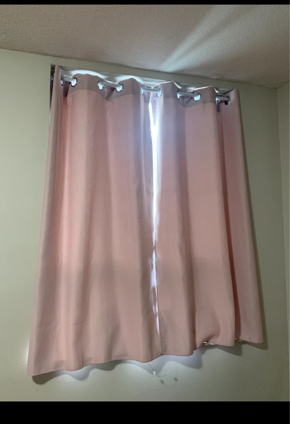 Light Pink Grommet Curtains