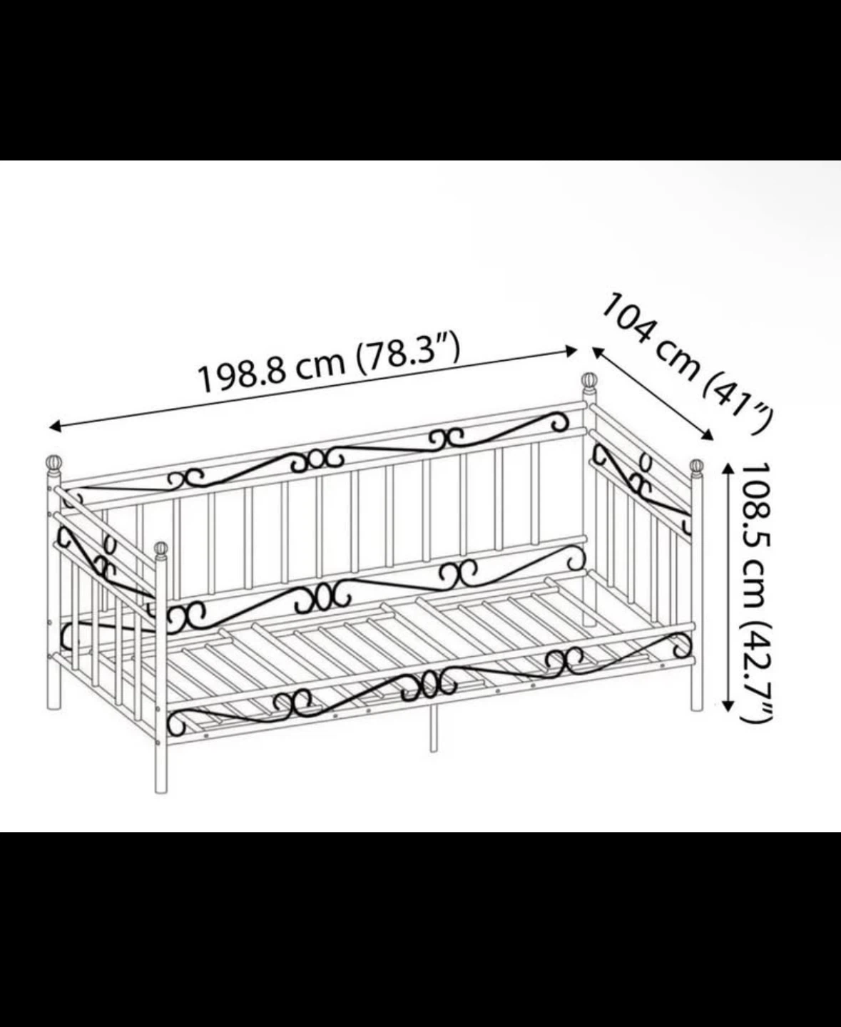 IDA Daybed Frame (Twin) SEALED bamboo Mattress & curtains - photo 4