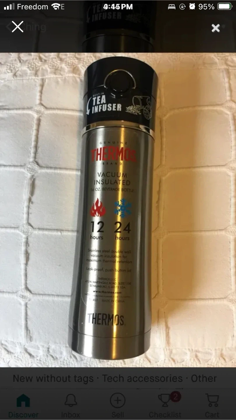 Thermos Vacuum Insulated Bottle with Tea Infuser - 16 oz