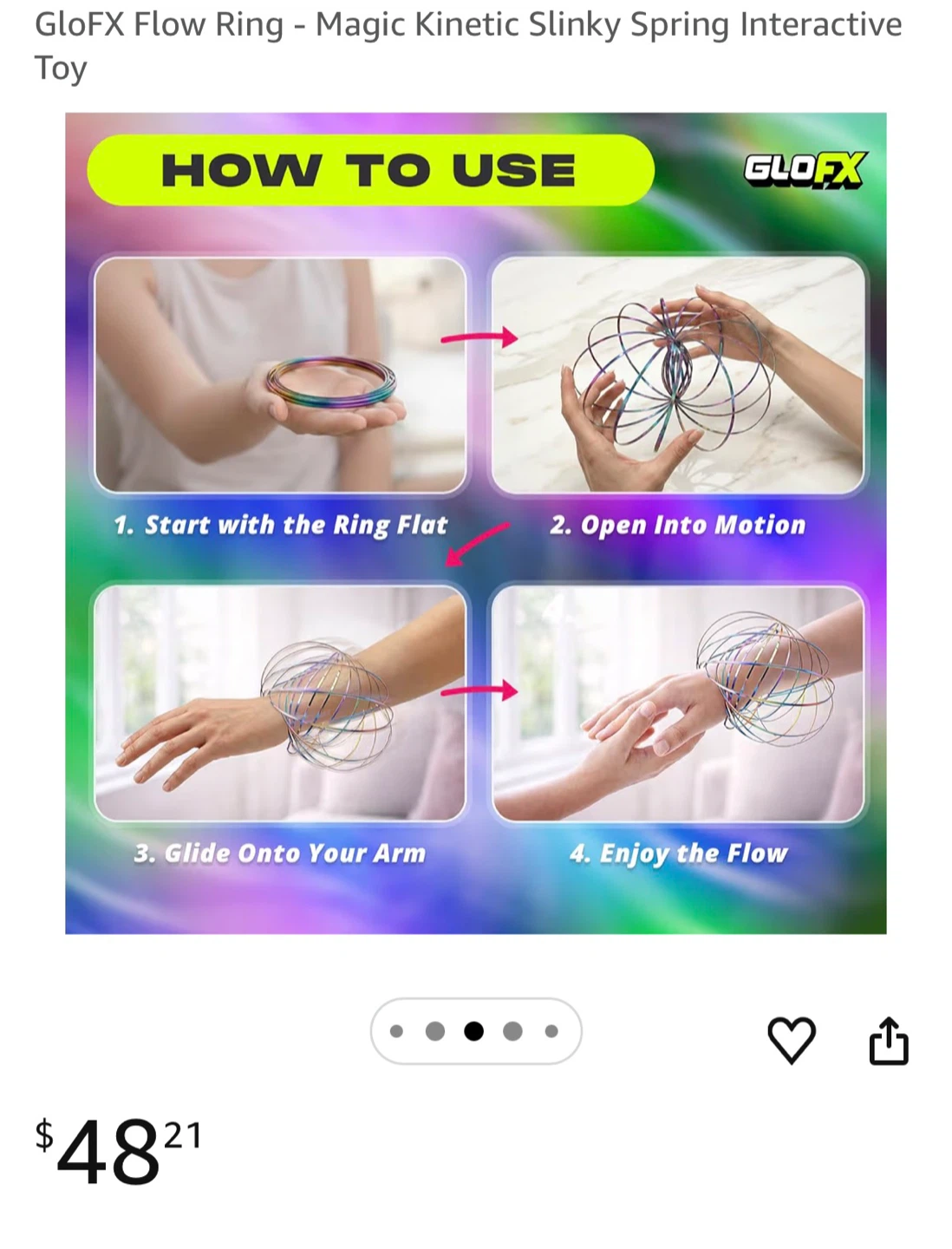 Flow Ring - Magic Kinetic Slinky Spring Interactive Toy - photo 4