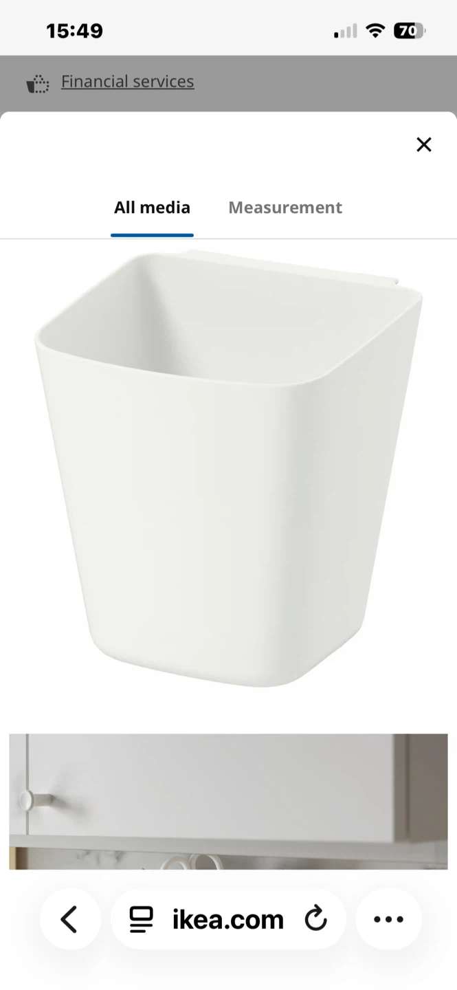 IKEA White Plastic Hanging Bins - Set of 2 - photo 4