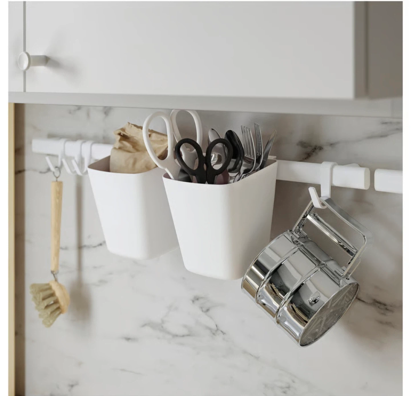 IKEA White Plastic Hanging Bins - Set of 2 - photo 5