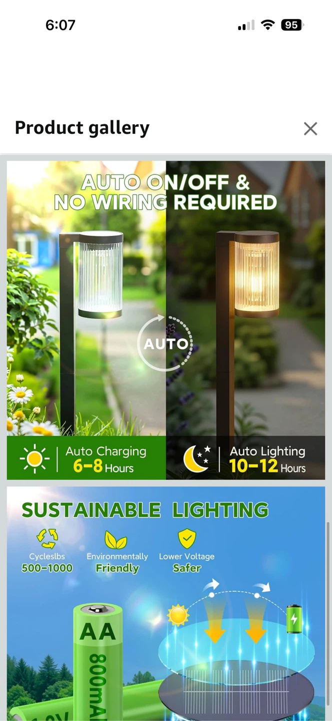 Solar Pathway Lights - IP65 Waterproof & Frost Resistant - photo 3