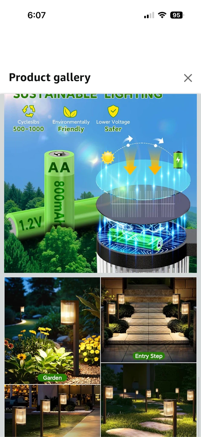 Solar Pathway Lights - IP65 Waterproof & Frost Resistant - photo 4