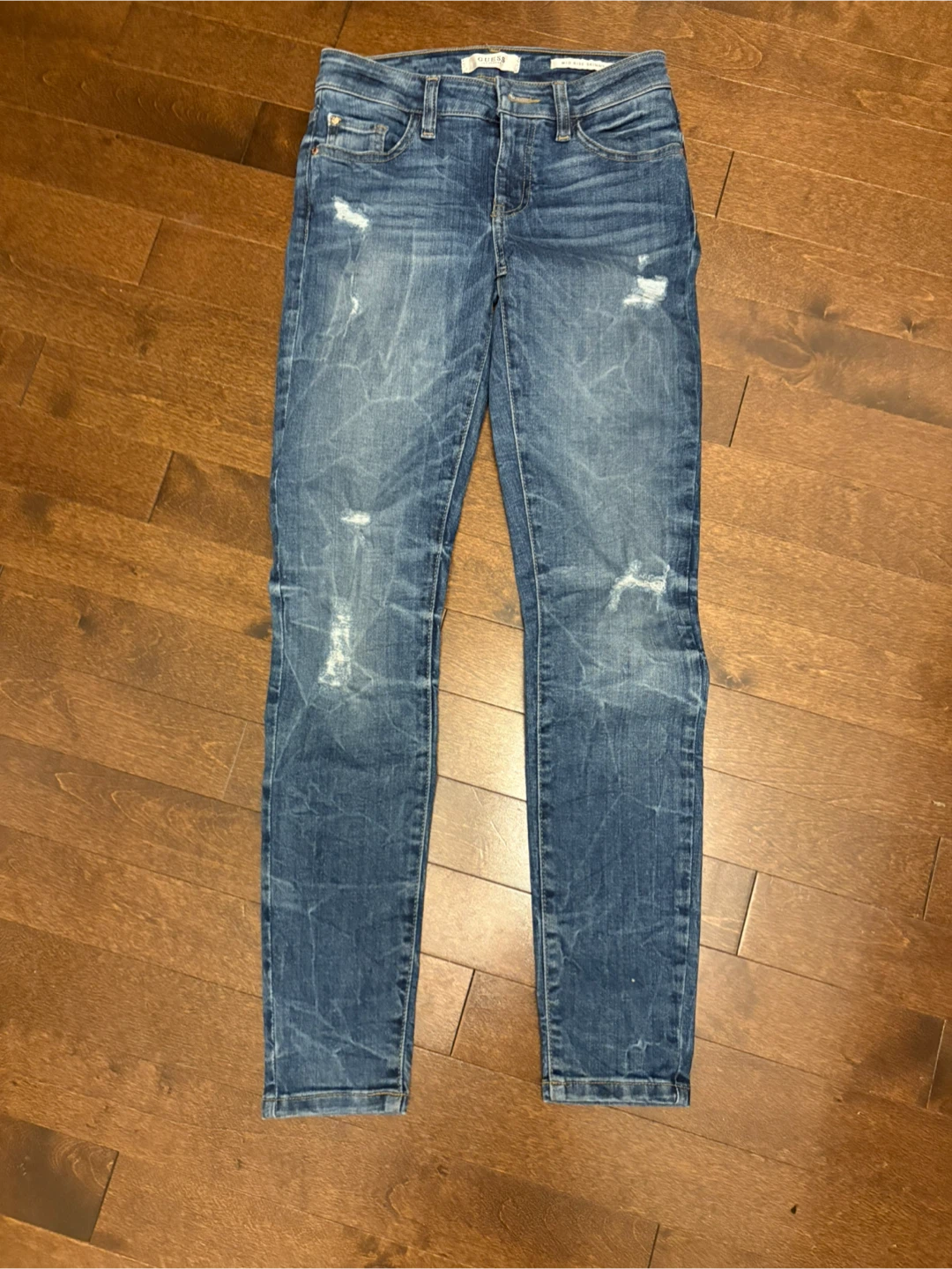 Guess Mid Rise Skinny Jeans - Women's