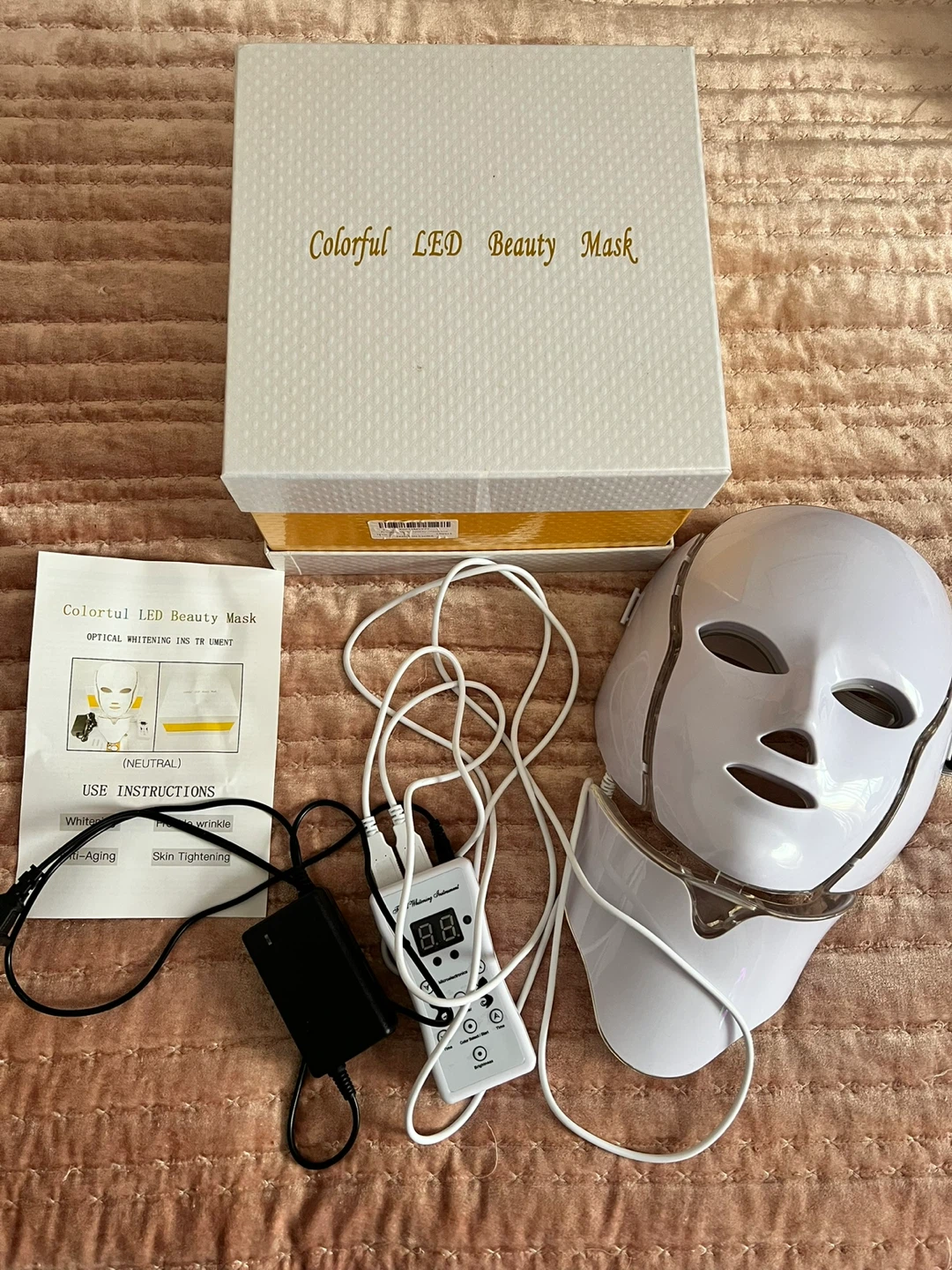 Colorful LED Beauty Mask with Controller - photo 2