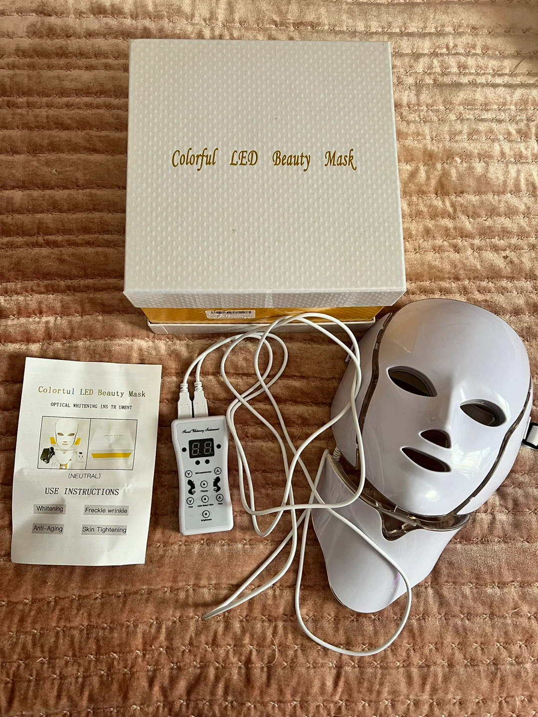 Colorful LED Beauty Mask with Controller