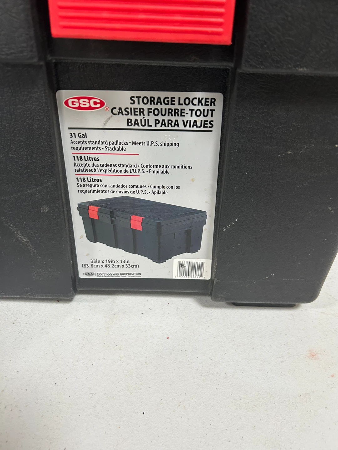 GSC 31 gallon storage container - photo 2