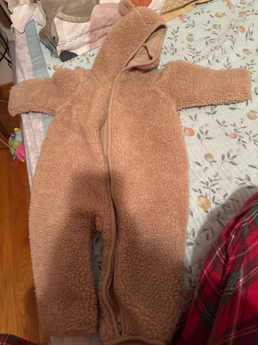 Baby Gap 6-12M Teddy Bear Hooded Bunting Suit