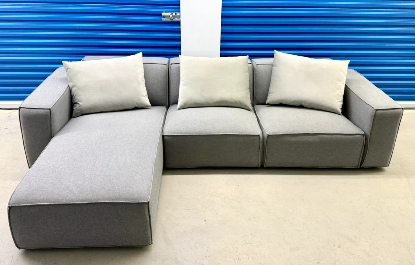 Corner Fabric Sofa Gray ROVECONCEPTS