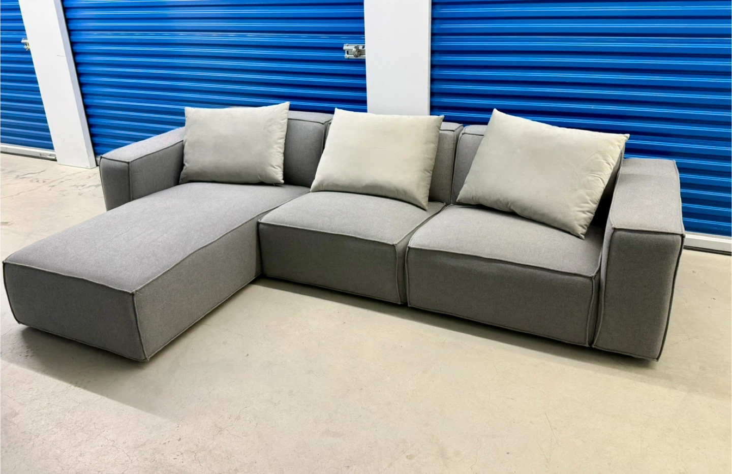 Corner Fabric Sofa Gray ROVECONCEPTS - photo 3