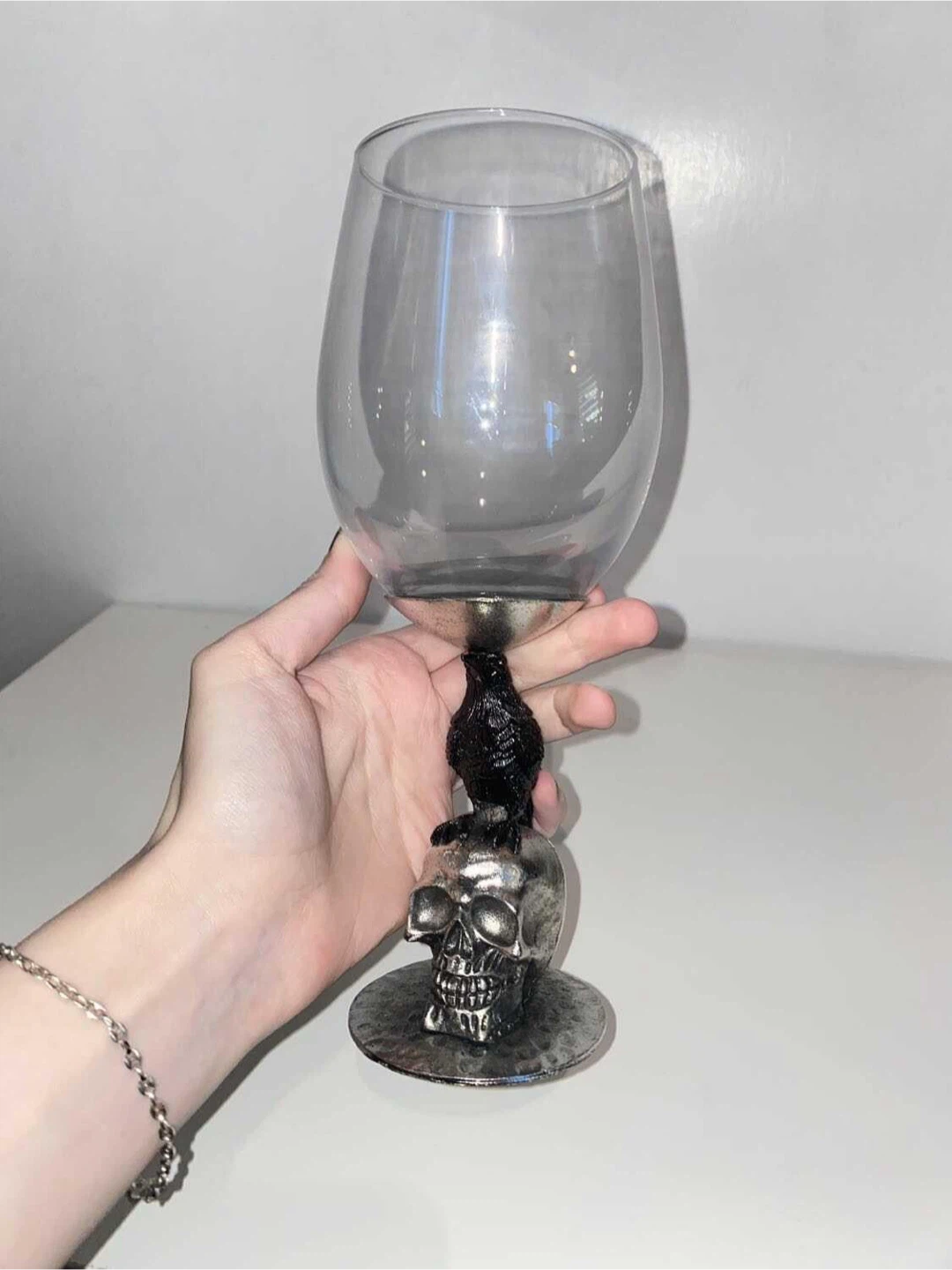 Raven Skull Wine Cup - photo 2