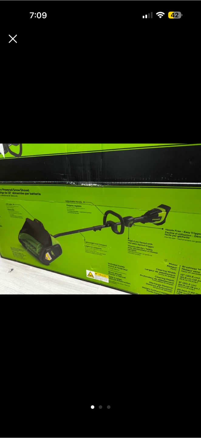 Greenworks 40V Cordless Snow Shovel - photo 2