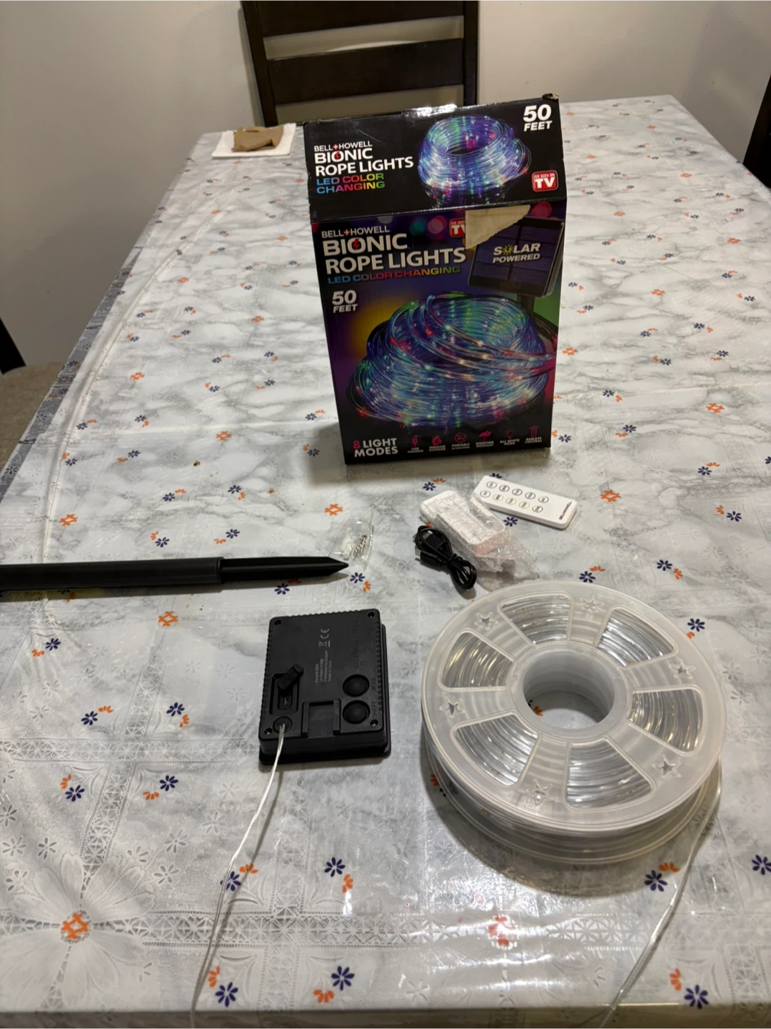 Bell+Howell LED Rope Light 50 ft – Color Changing, Solar +
