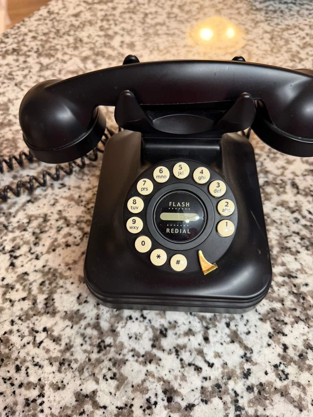 Black Rotary Style Desk Phone - photo 2