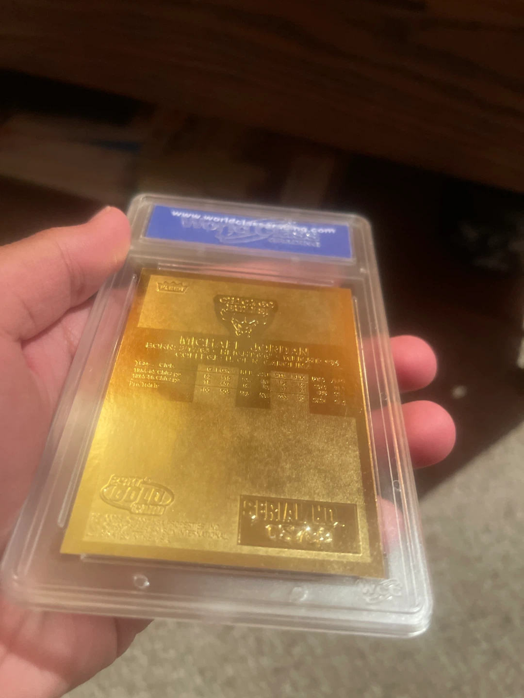 1998 Fleer Michael Jordan Gold WCG 10 Graded Card - photo 3