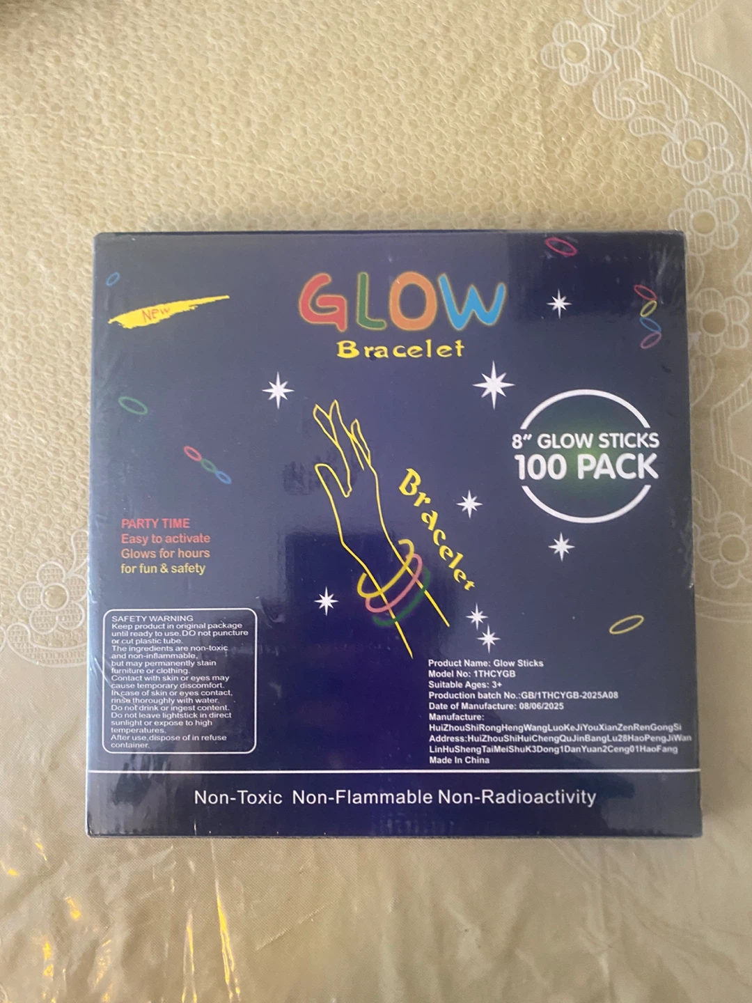 8" Glow Bracelet Glow Sticks - 100 Pack - photo 2