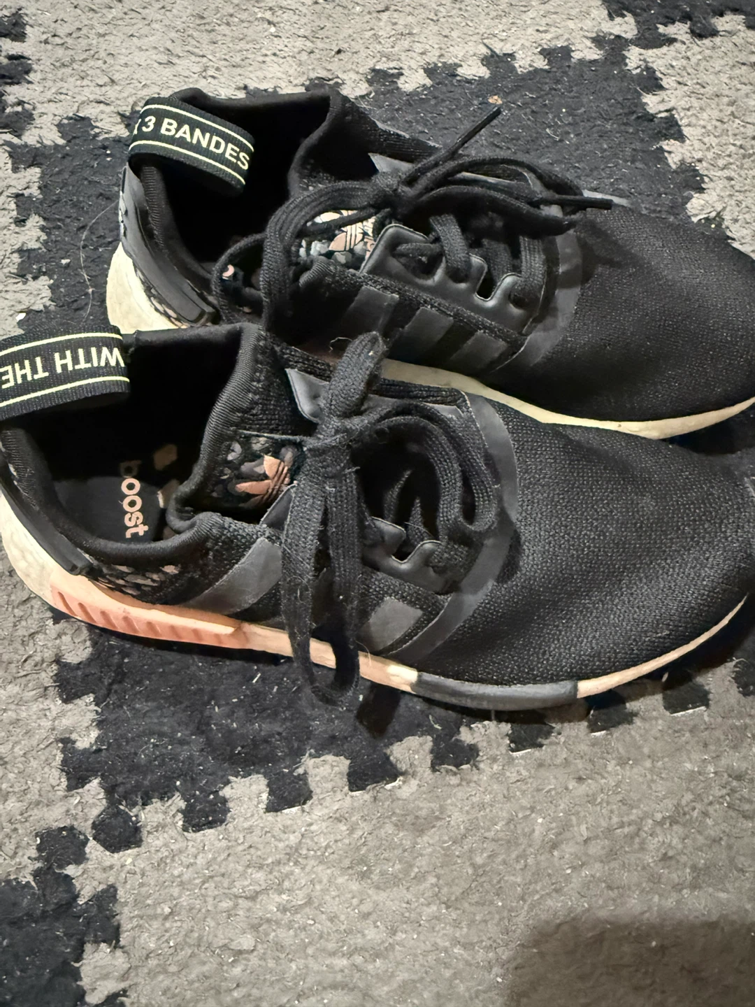 Adidas NMD R1 Black Boost Running Shoes - photo 2