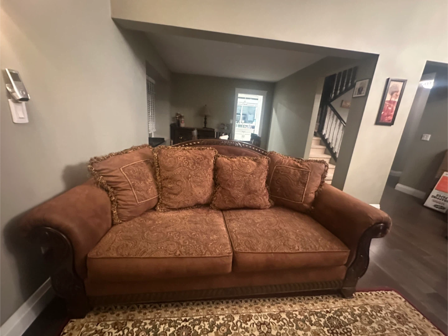 Classic Sofa, Loveseat & Accent Chair Set – Gently Used - photo 3