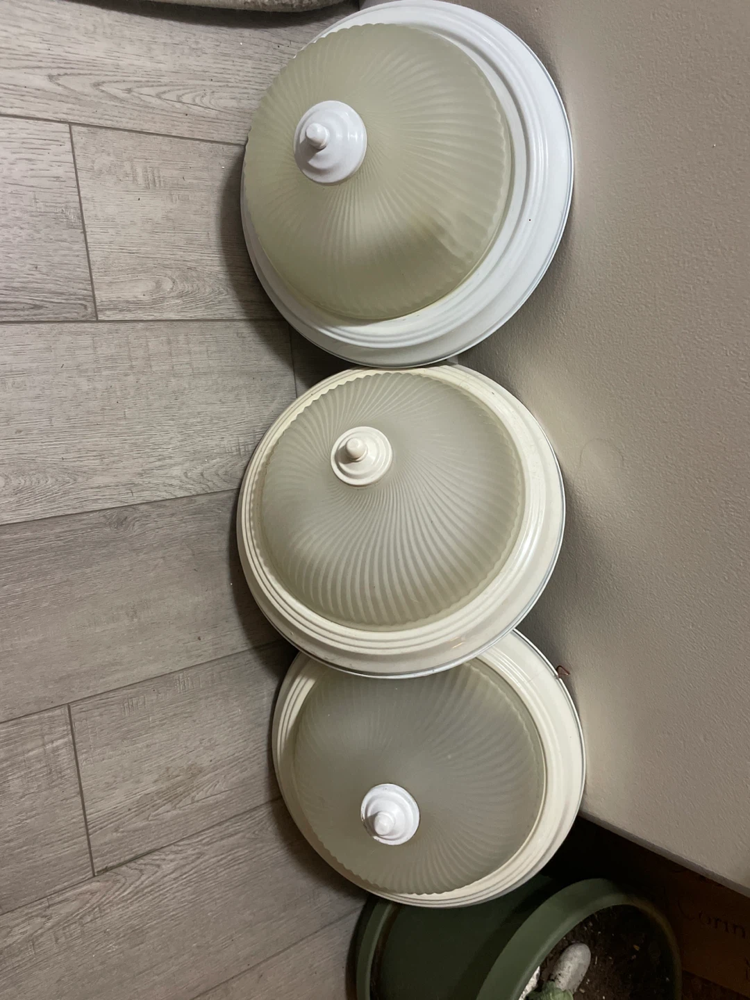 Flush Mount Ceiling Light Fixtures - Set of 3