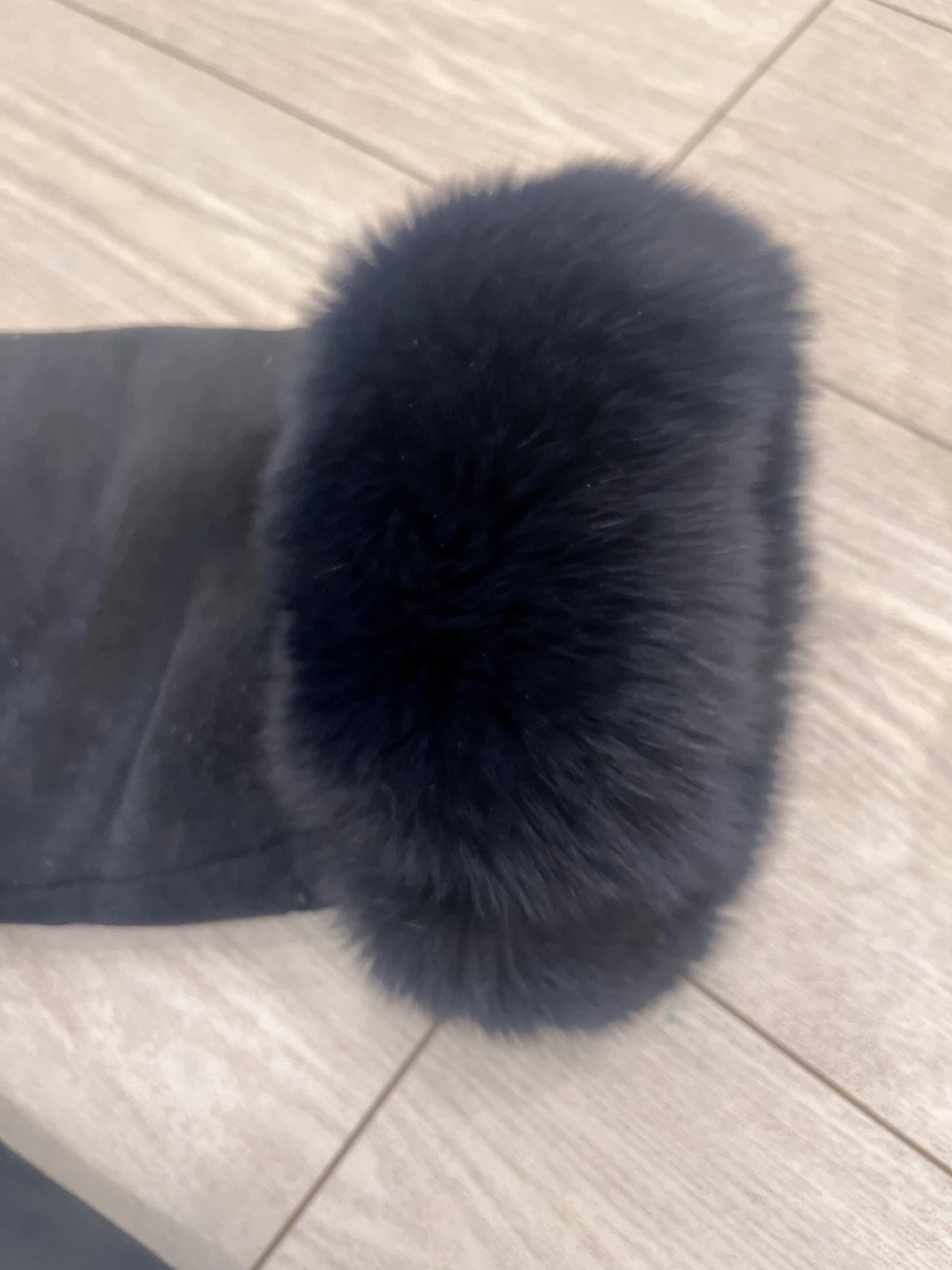 Leather Fur Trim Coat - photo 3