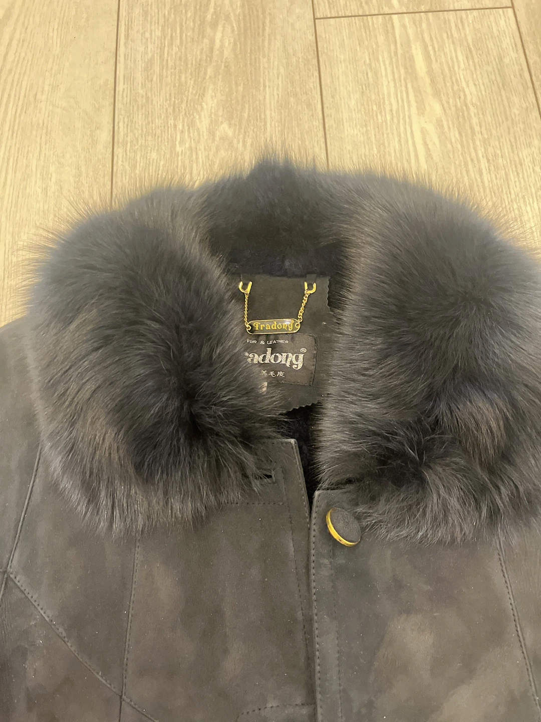 Leather Fur Trim Coat - photo 4