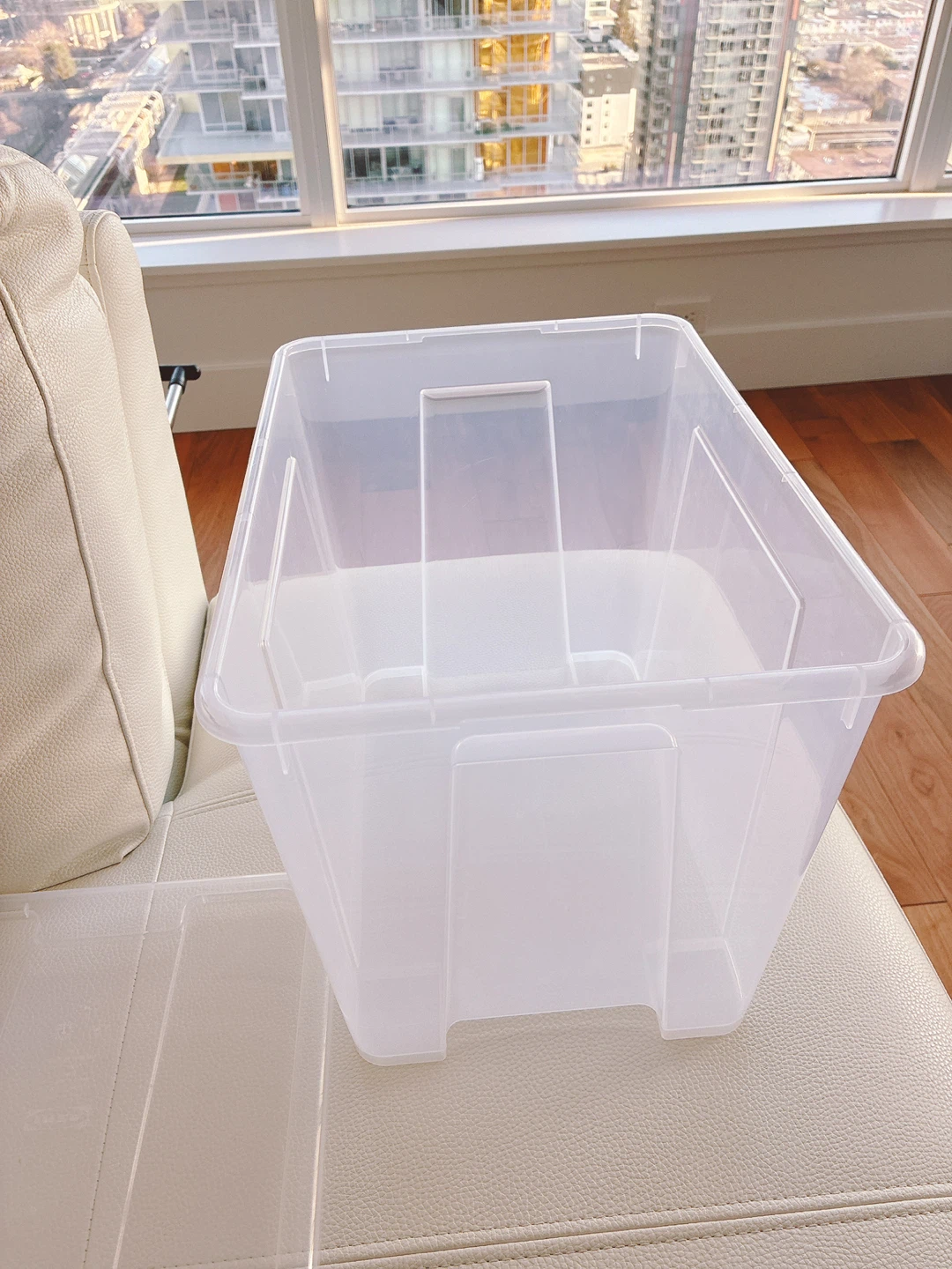 Clear Plastic Storage Bin with Lid - photo 2