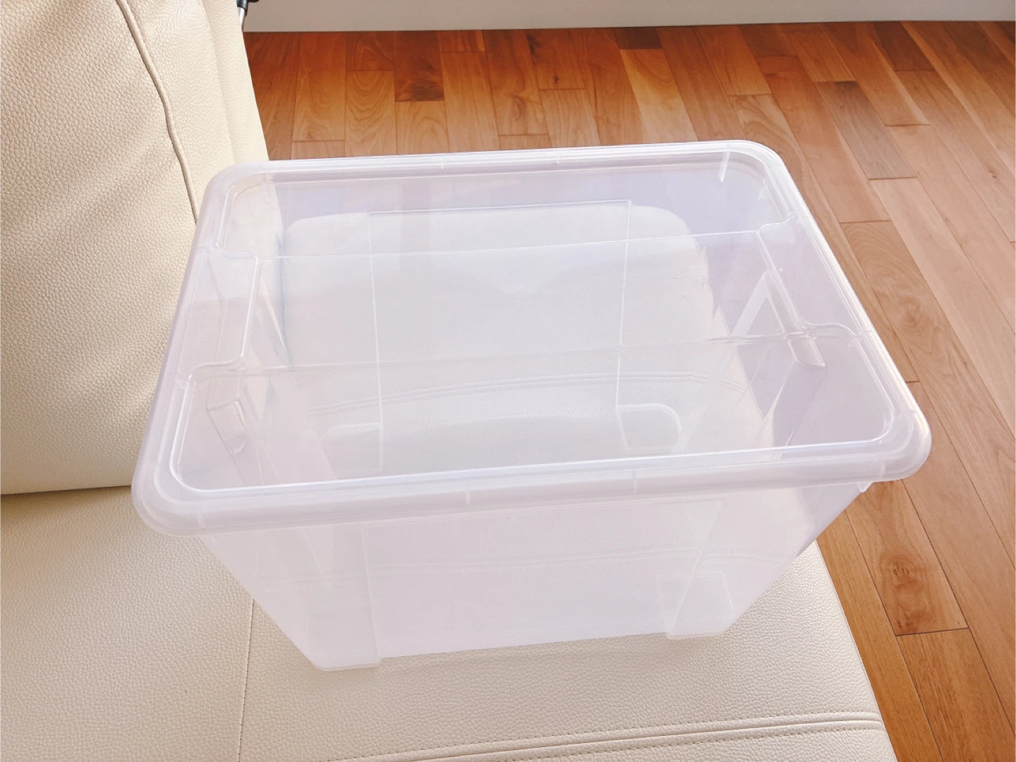 Clear Plastic Storage Bin with Lid - photo 3