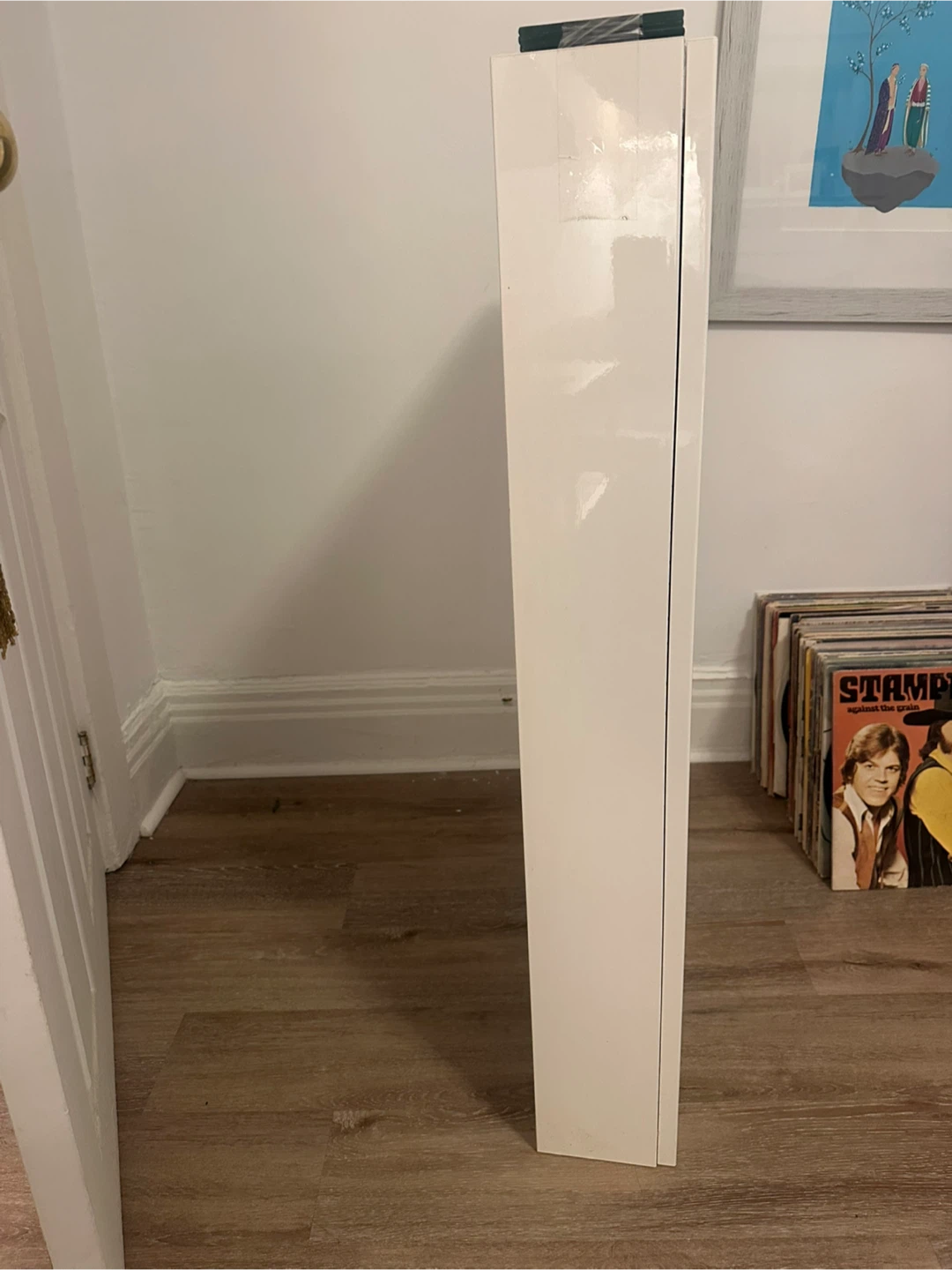 IKEA White Two-Door Cabinet with Four-Glass Shelves - photo 2
