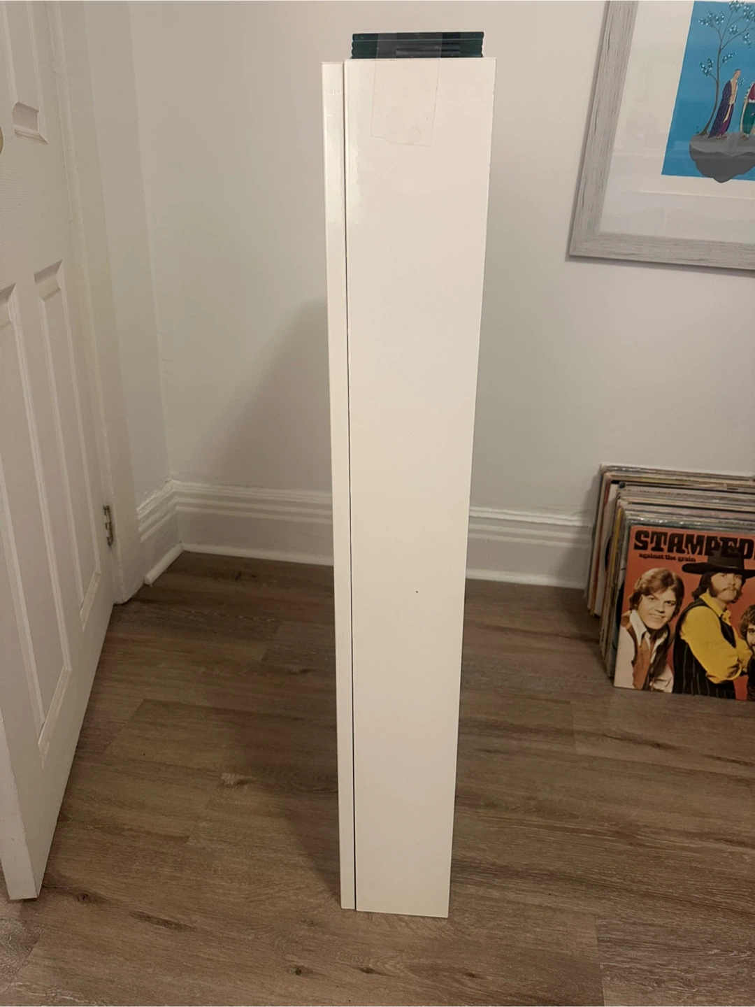 IKEA White Two-Door Cabinet with Four-Glass Shelves - photo 4