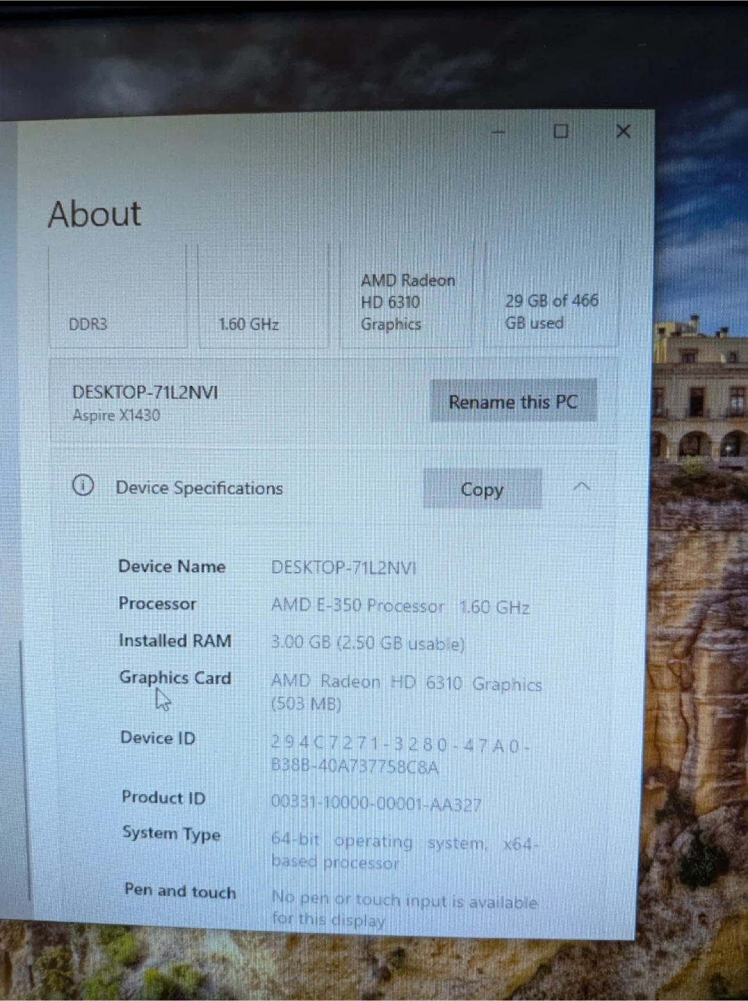Acer Aspire pc READ DISC - photo 3