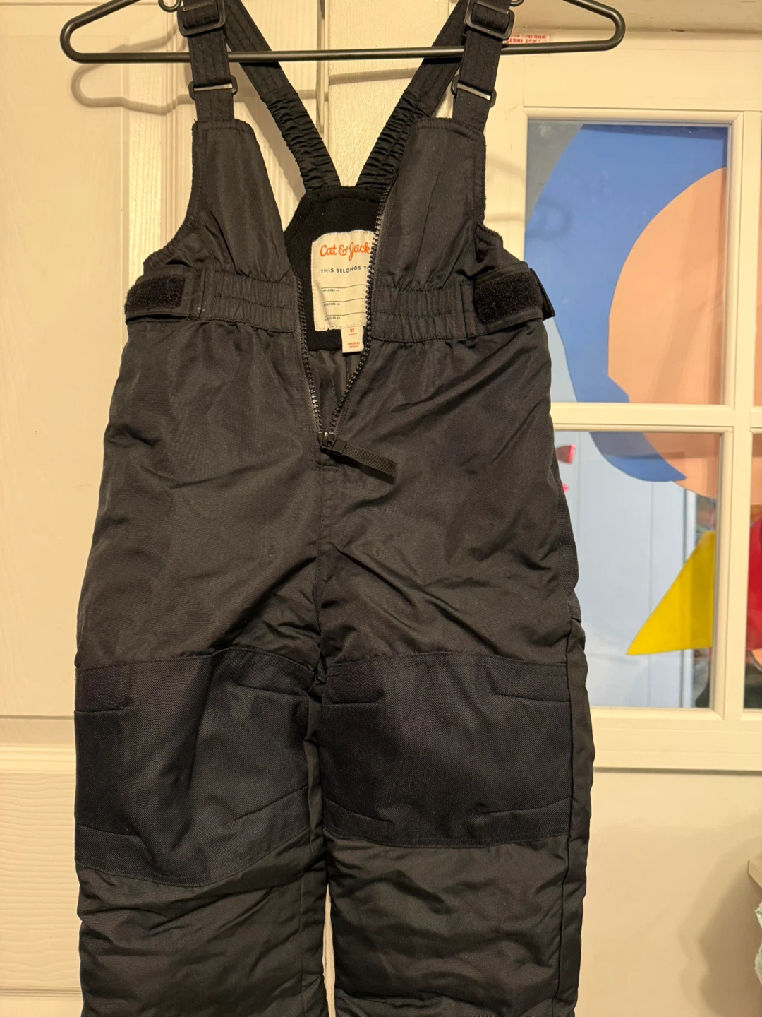 Cat & Jack Black Snow Bibs - Size 2T