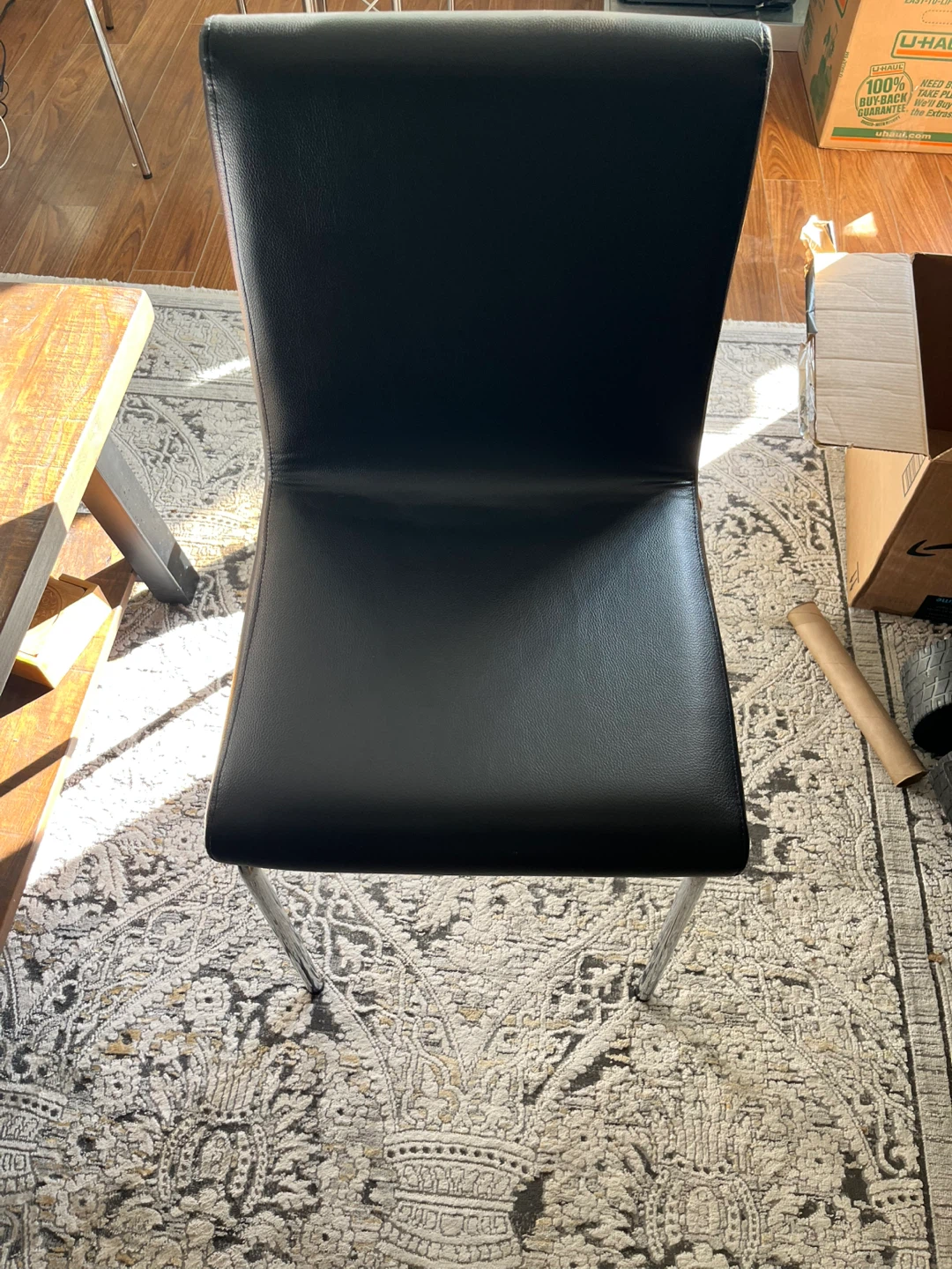 Glass Top Dining Table with 2 Black Chairs - photo 3