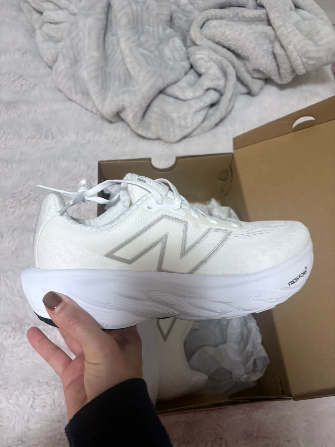 New Balance 1080W14 Running Shoes - White/Beige - Women's Size 8 - photo 5