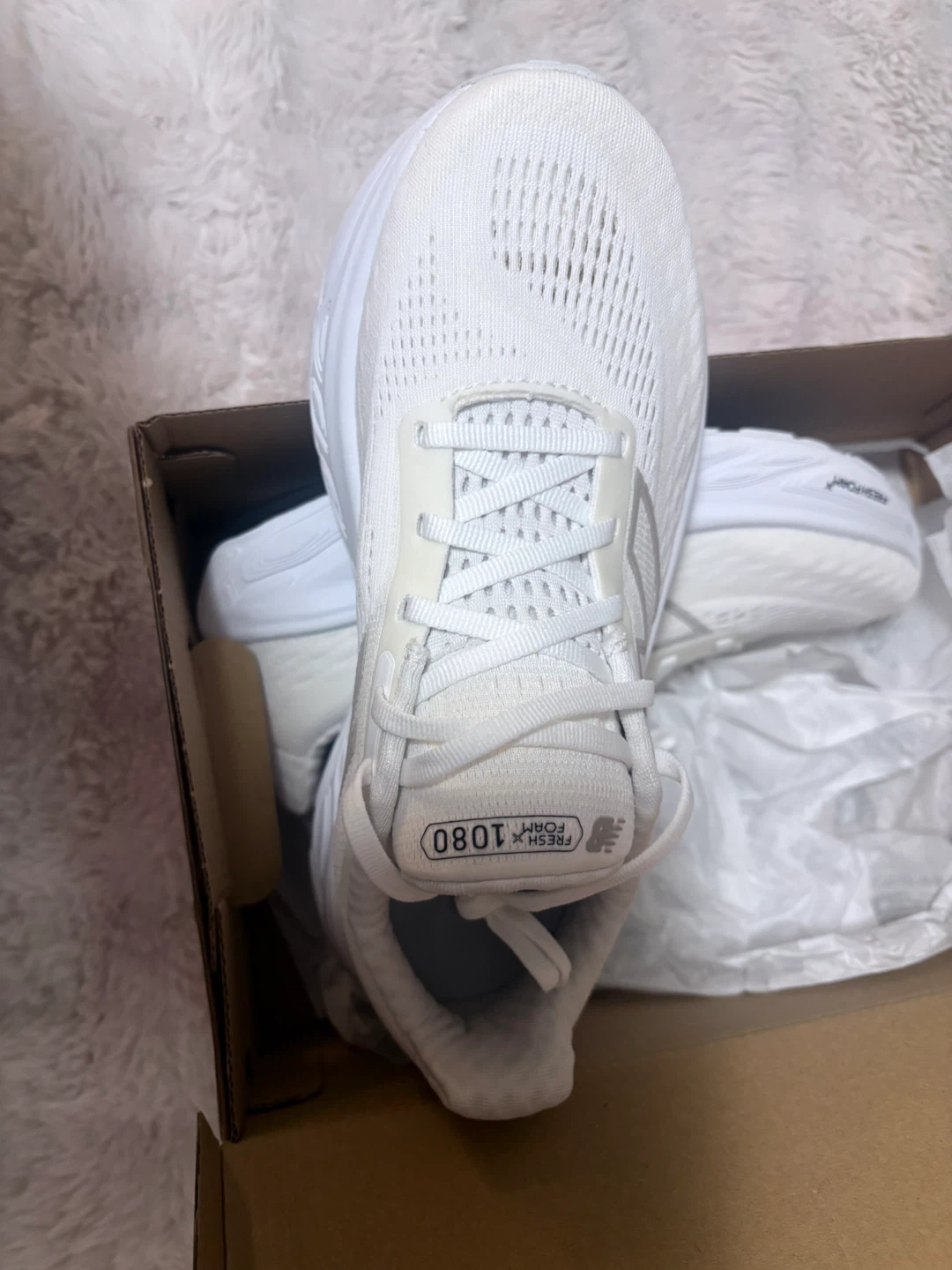 New Balance 1080W14 Running Shoes - White/Beige - Women's Size 8 - photo 2