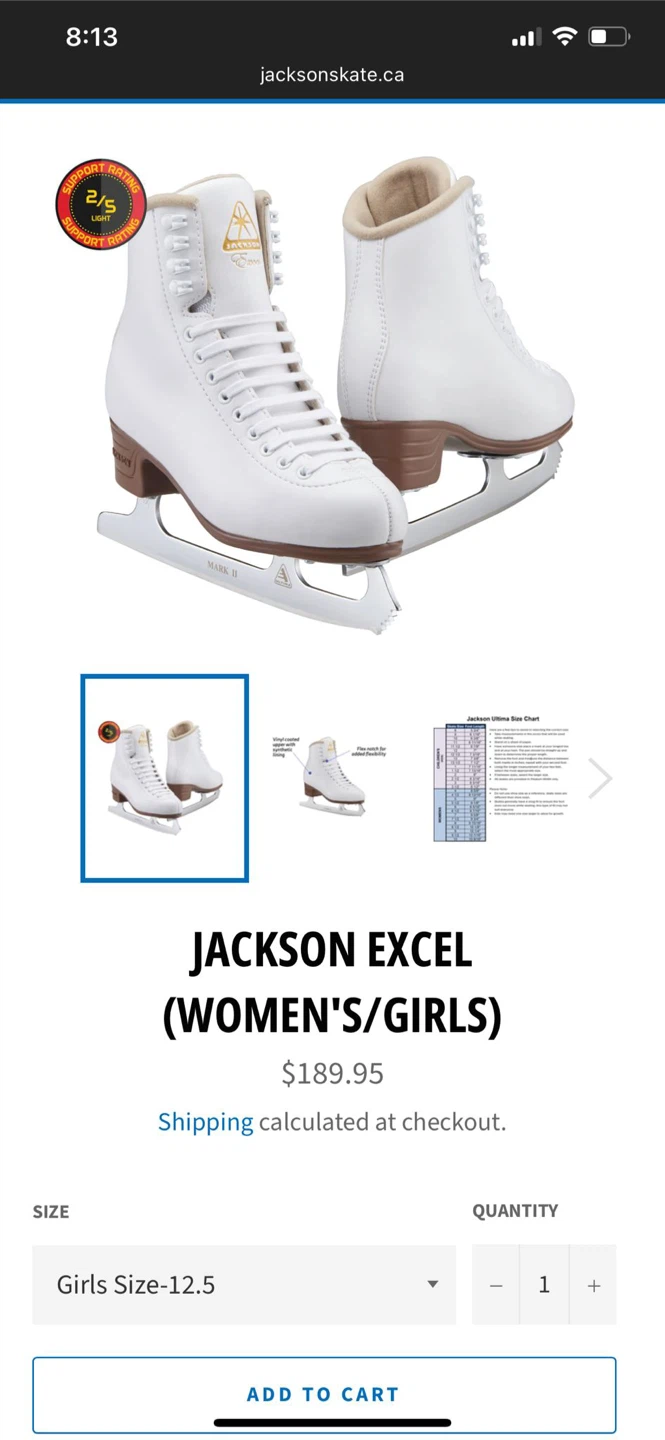 Jackson Excel Figure Skates Girls 12.5C - photo 3