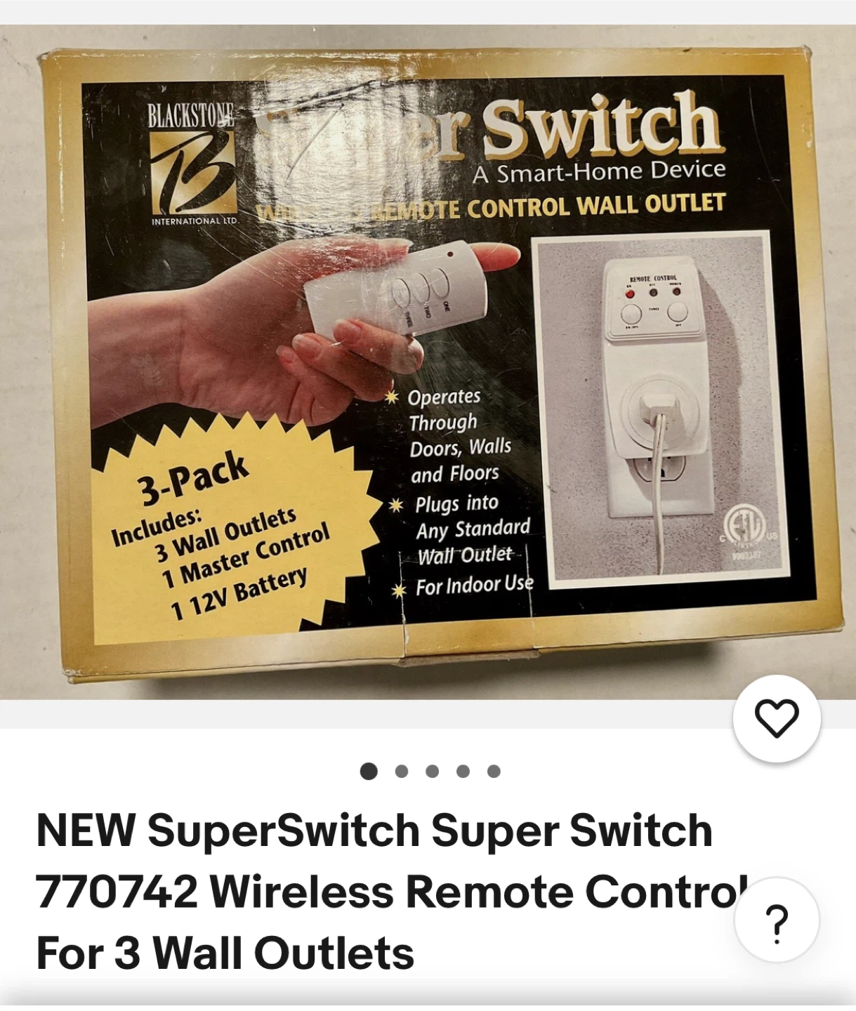 Blackstone Super Switch Wireless Remote Control Outlet 3-Pack
