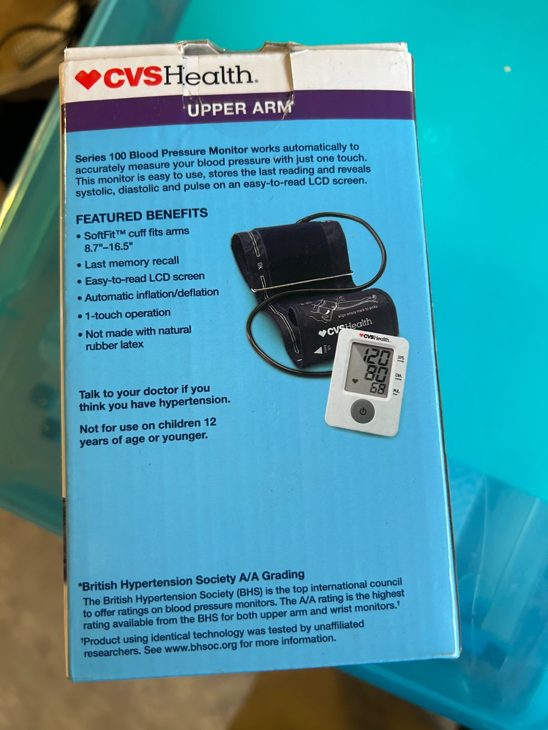CVS Health Series 100 Upper Arm Blood Pressure Monitor - photo 2