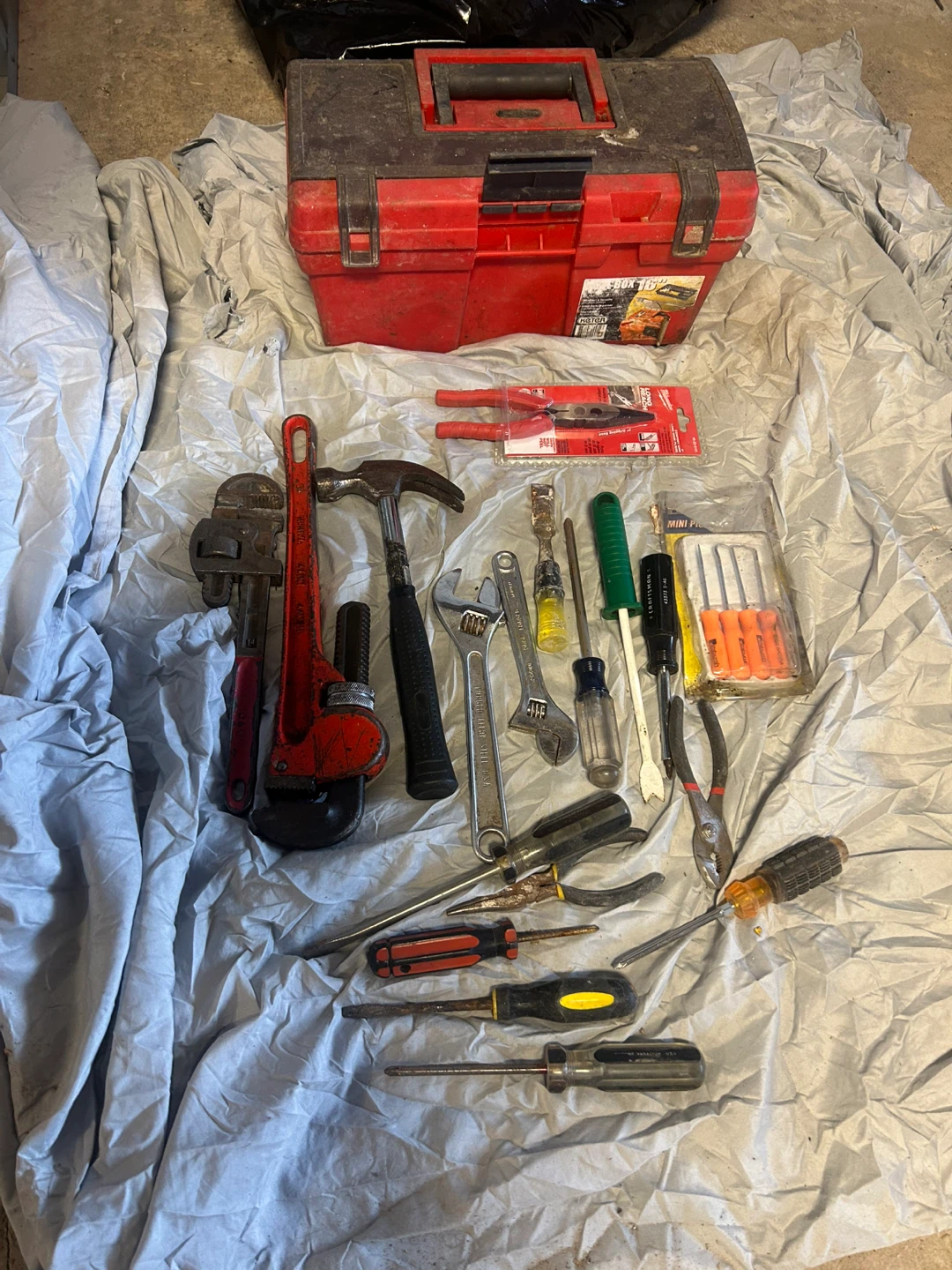 Assorted Hand Tools with Red Toolbox - photo 3
