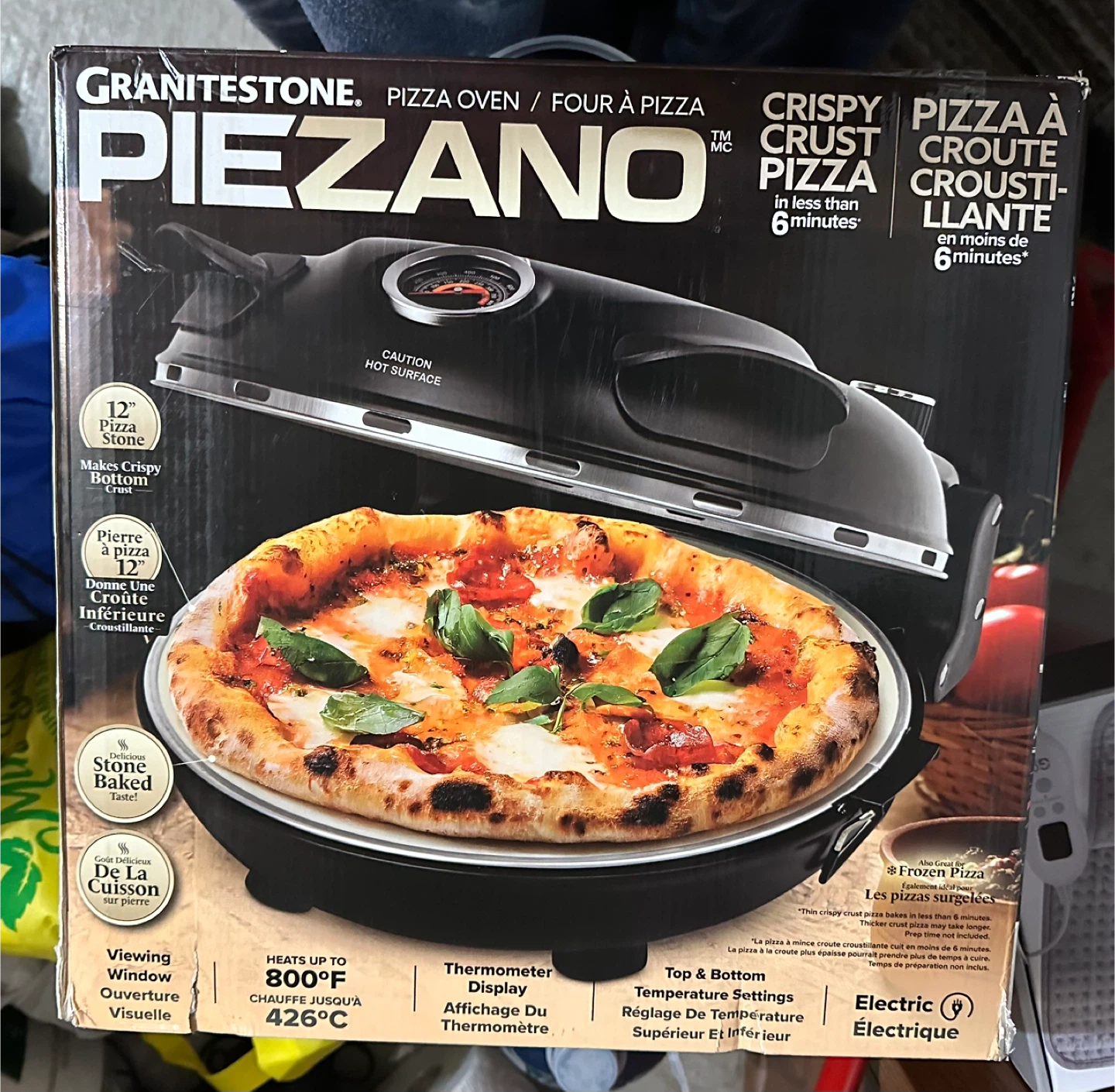 GraniteStone Piezano Pizza Oven - 12" Stone