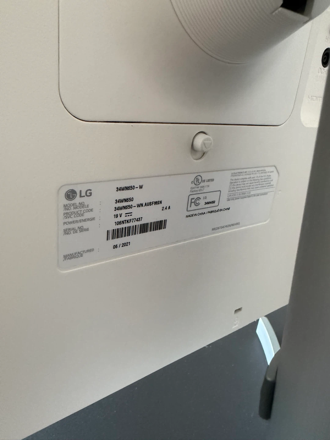 LG 34WN650-W UltraWide Monitor - photo 5