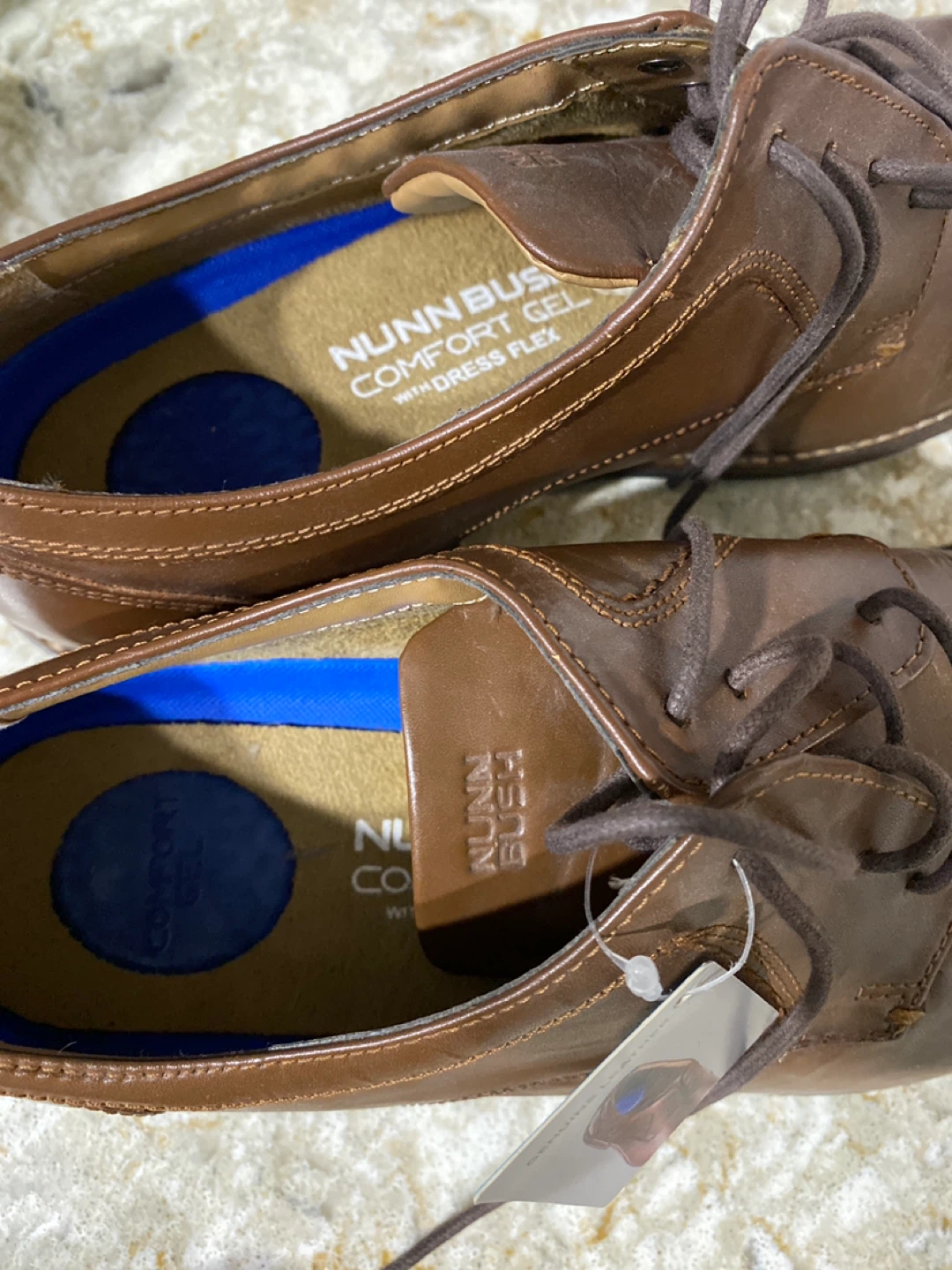 Nunn Bush Men's Brown Leather Dress Flex Shoes