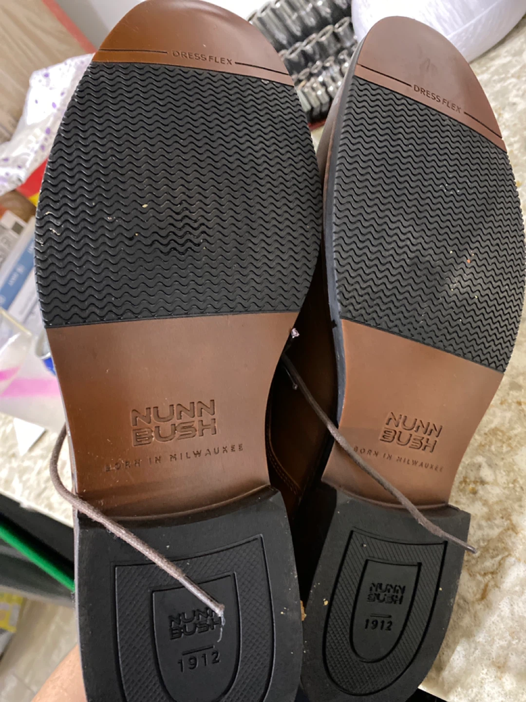 Nunn Bush Men's Brown Leather Dress Flex Shoes - photo 3
